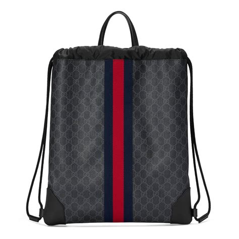 new mens gucci backpack|gucci drawstring backpack for men.